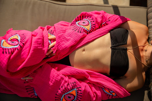 "Fuchsia - Neon Eye" Kimono