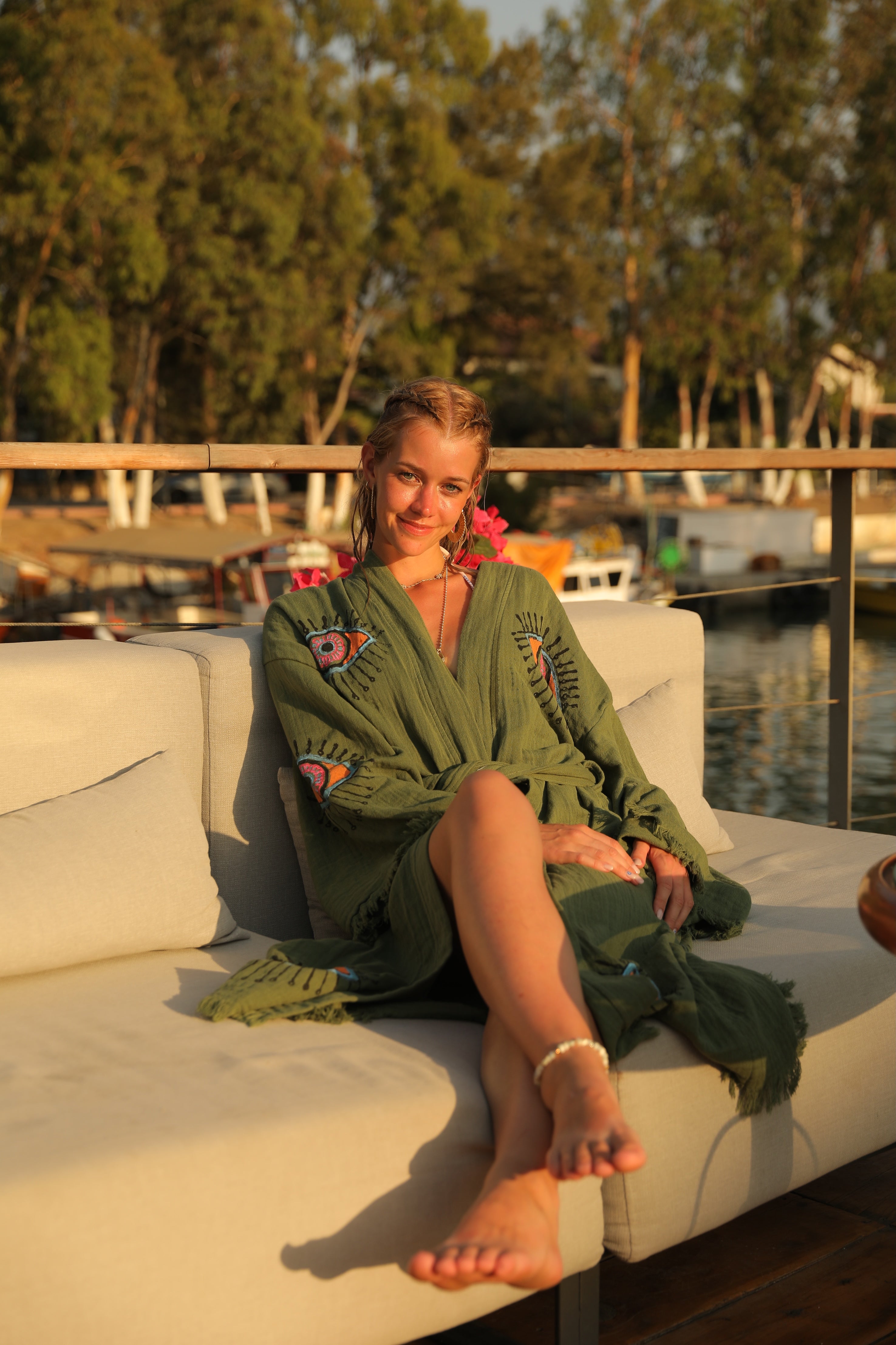 "Deep Olive" Kimono